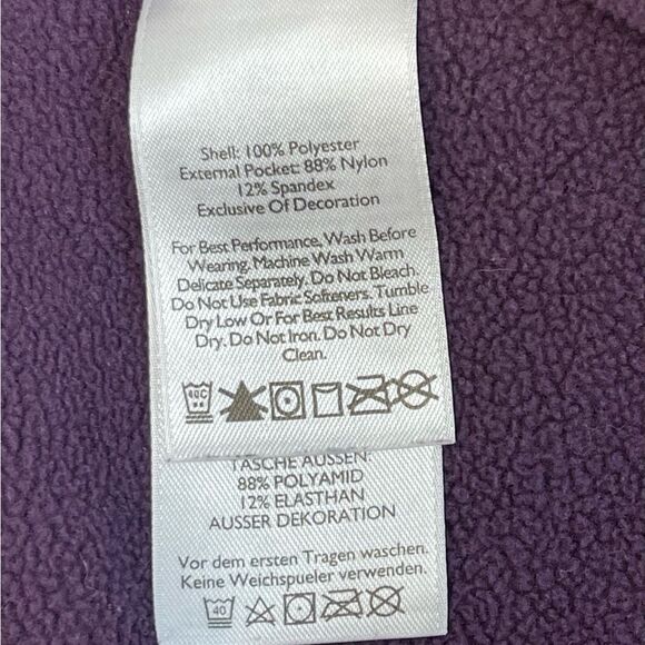 Eddie Bauer Pullover Quarter Zip Fleece Jacket Women's Sz S Purple Polartec - Picture 8 of 9